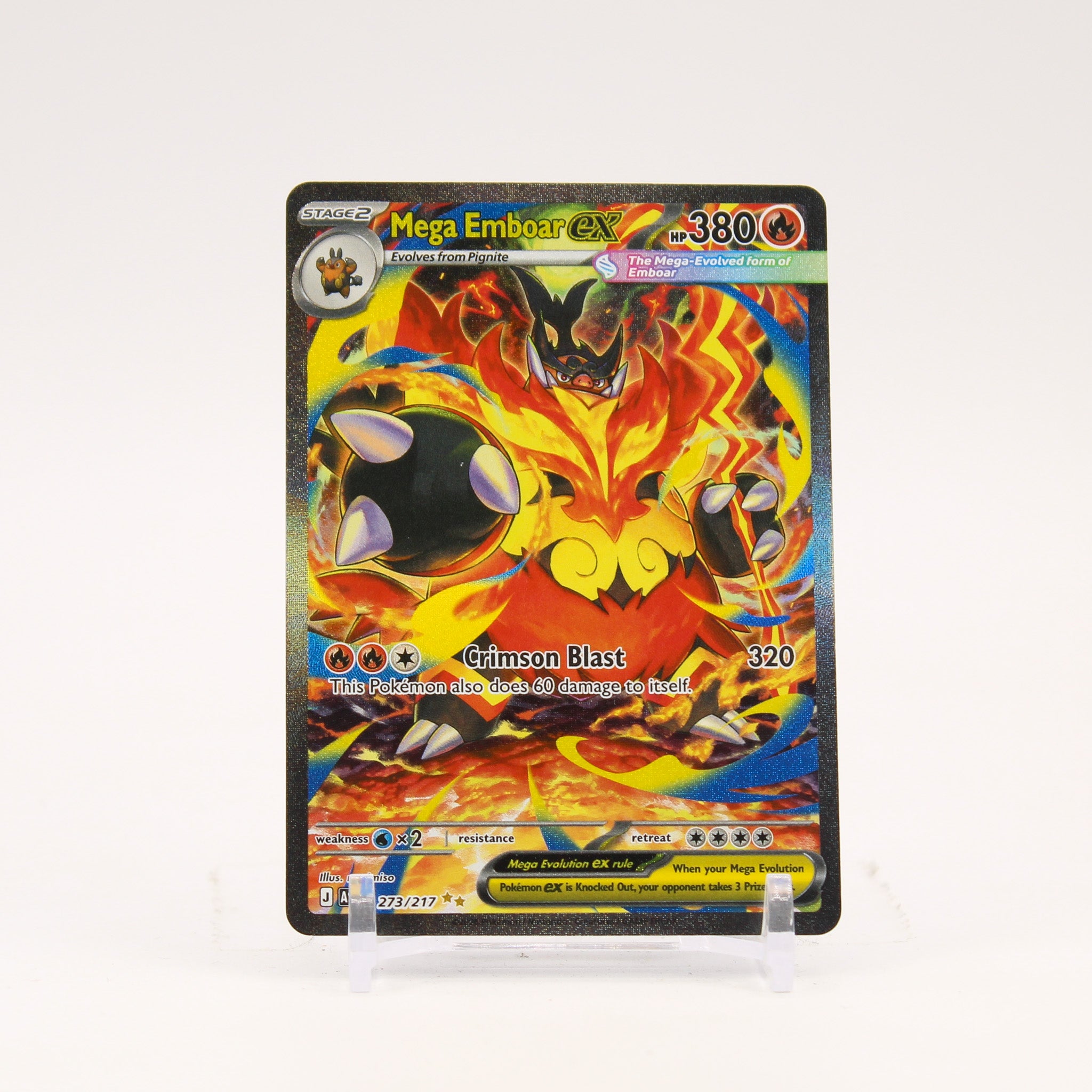Mega Emboar ex - 273/217 Ascended Heroes Special Illustration Pokemon - NM/MINT