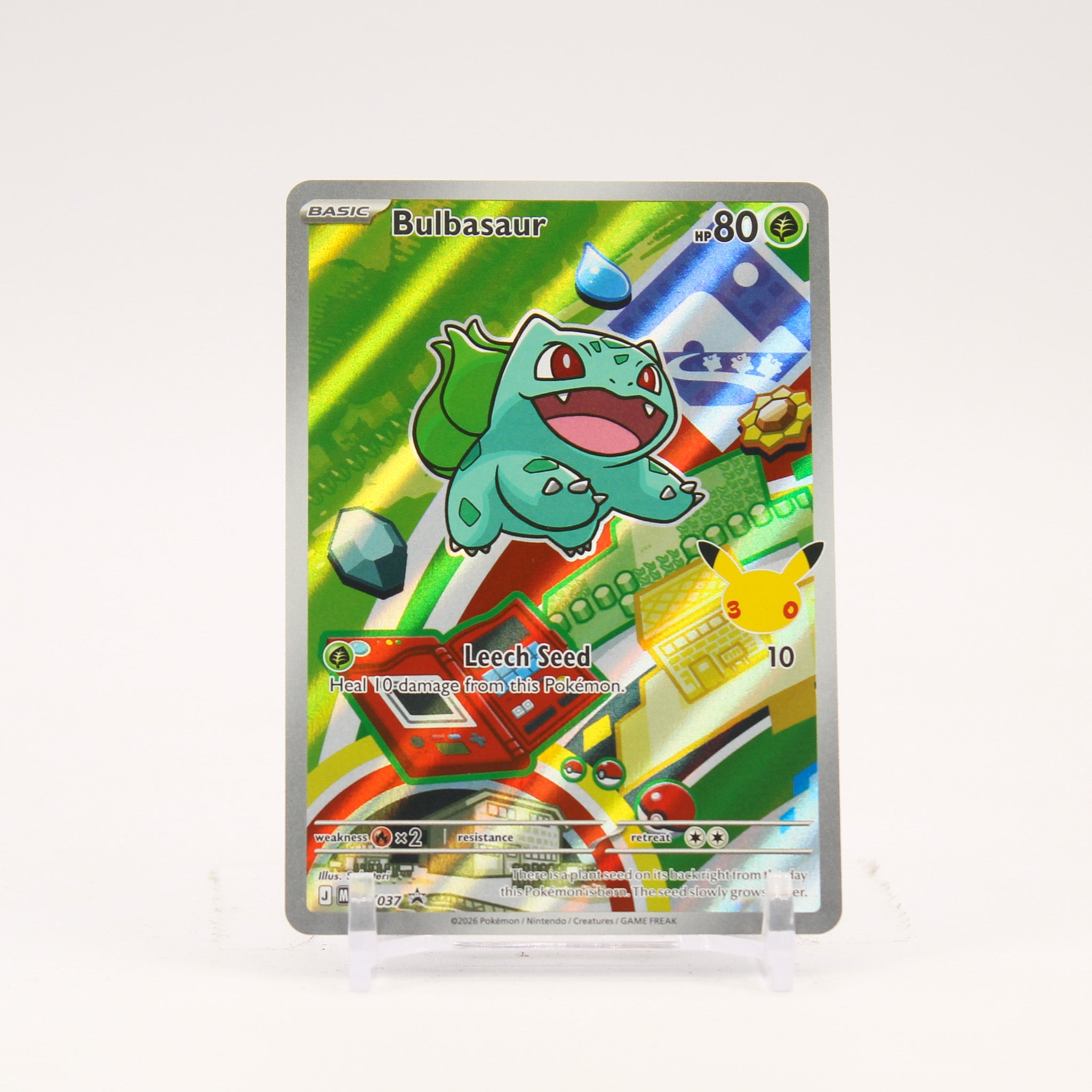 Bulbasaur - MEP037 First Partner Illustration Promo Pokemon - NM
