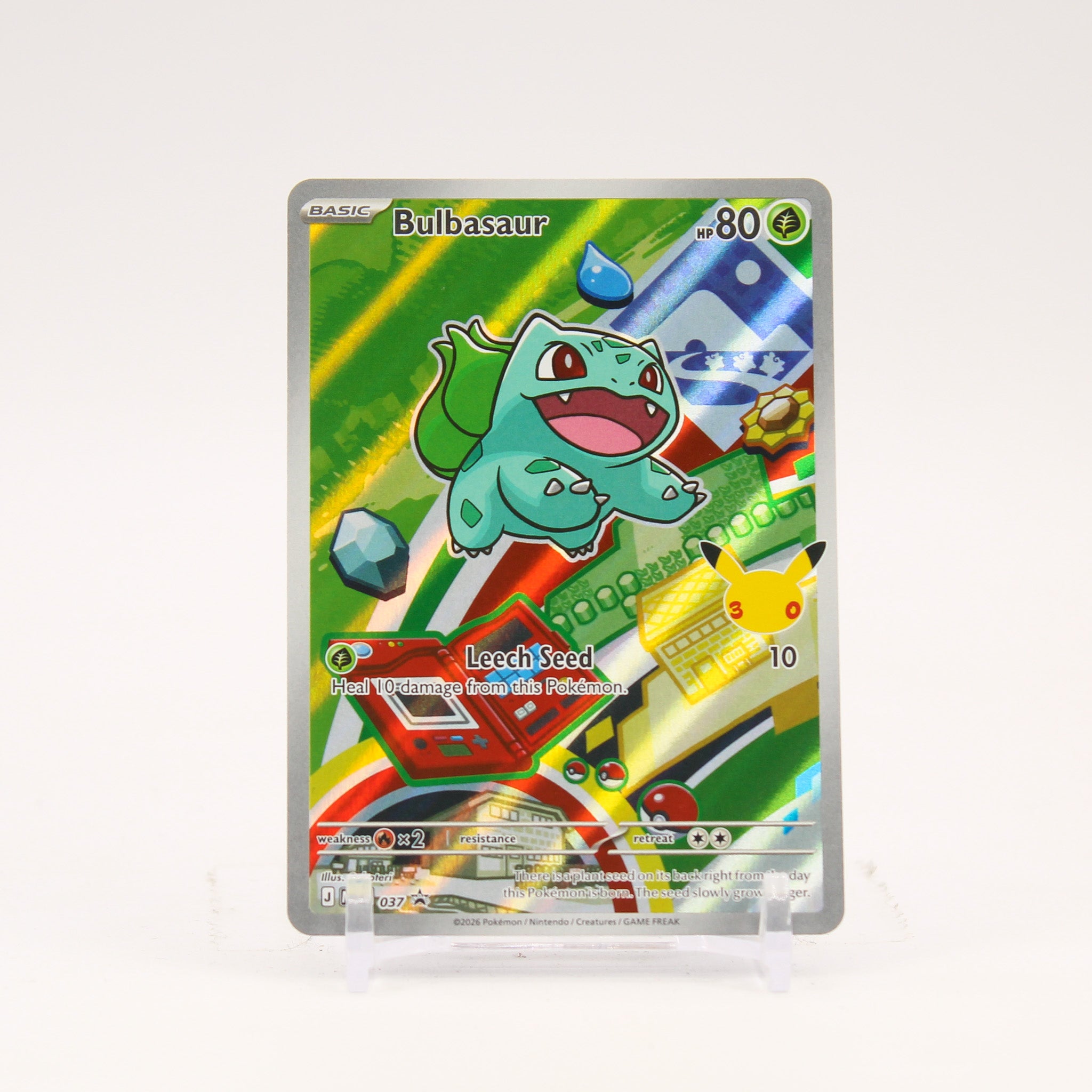Bulbasaur - MEP037 First Partner Illustration Promo Pokemon - NM
