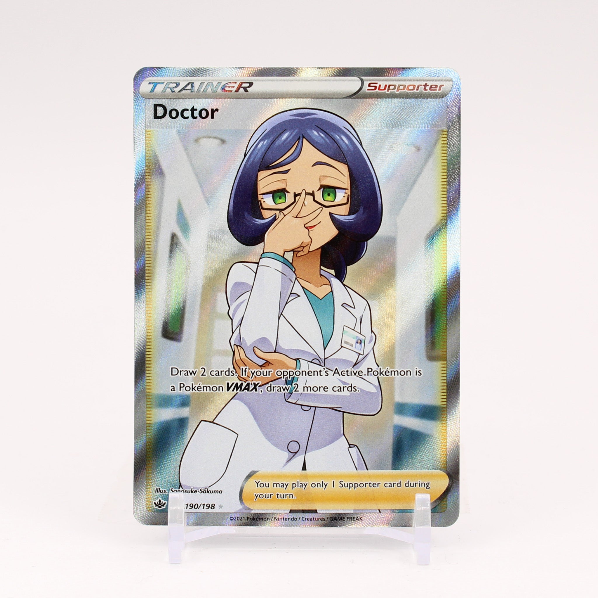 Doctor - 190/198 Chilling Reign Full Art Trainer - NM/MINT