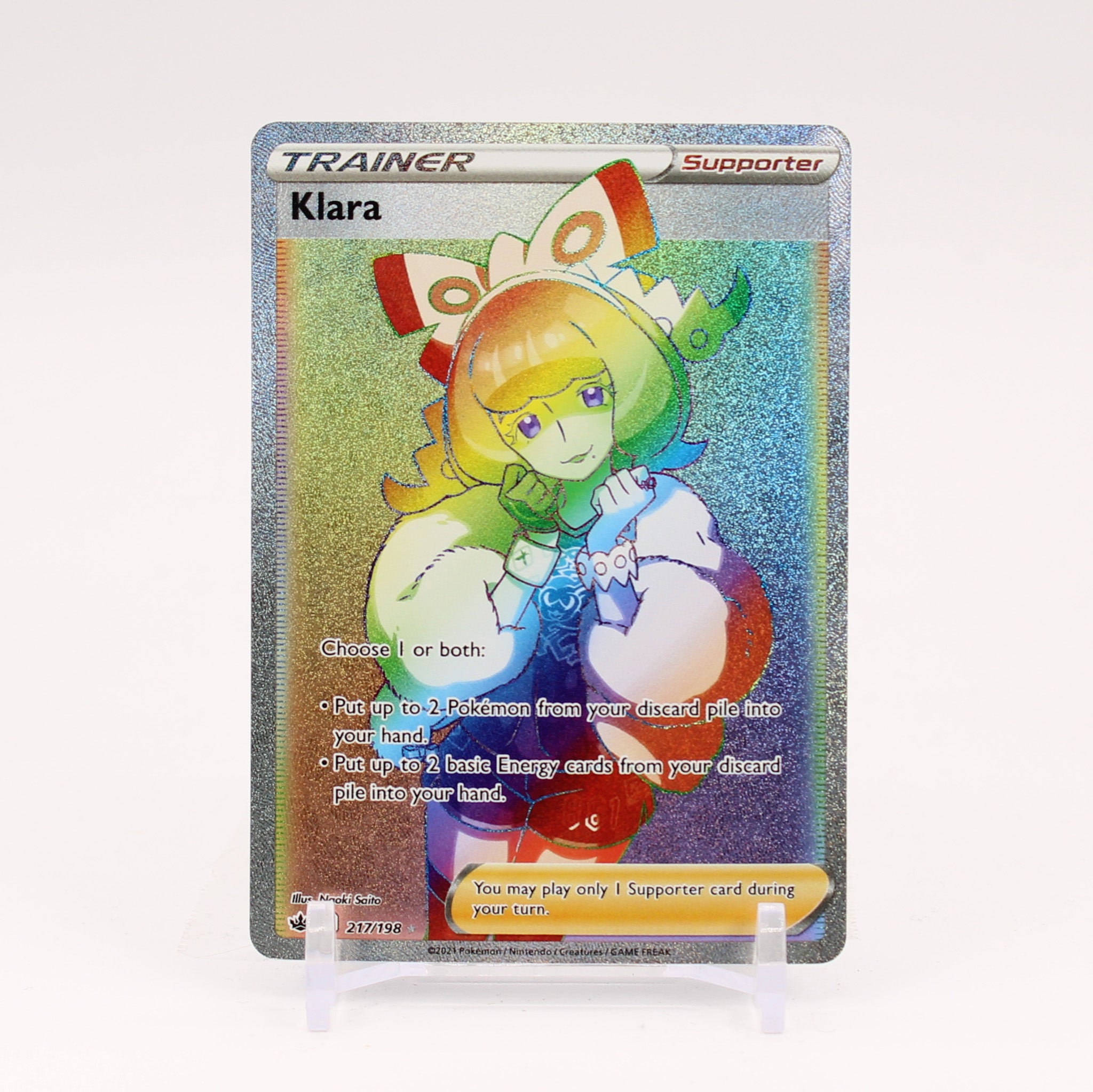 Klara - 217/198 Chilling Reign Rainbow Trainer - NM/MINT
