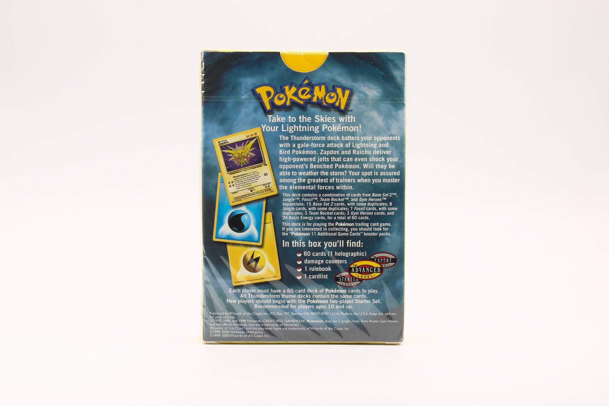Pokemon TCG Fossil - Thunderstorm Theme Deck - SEALED 1999