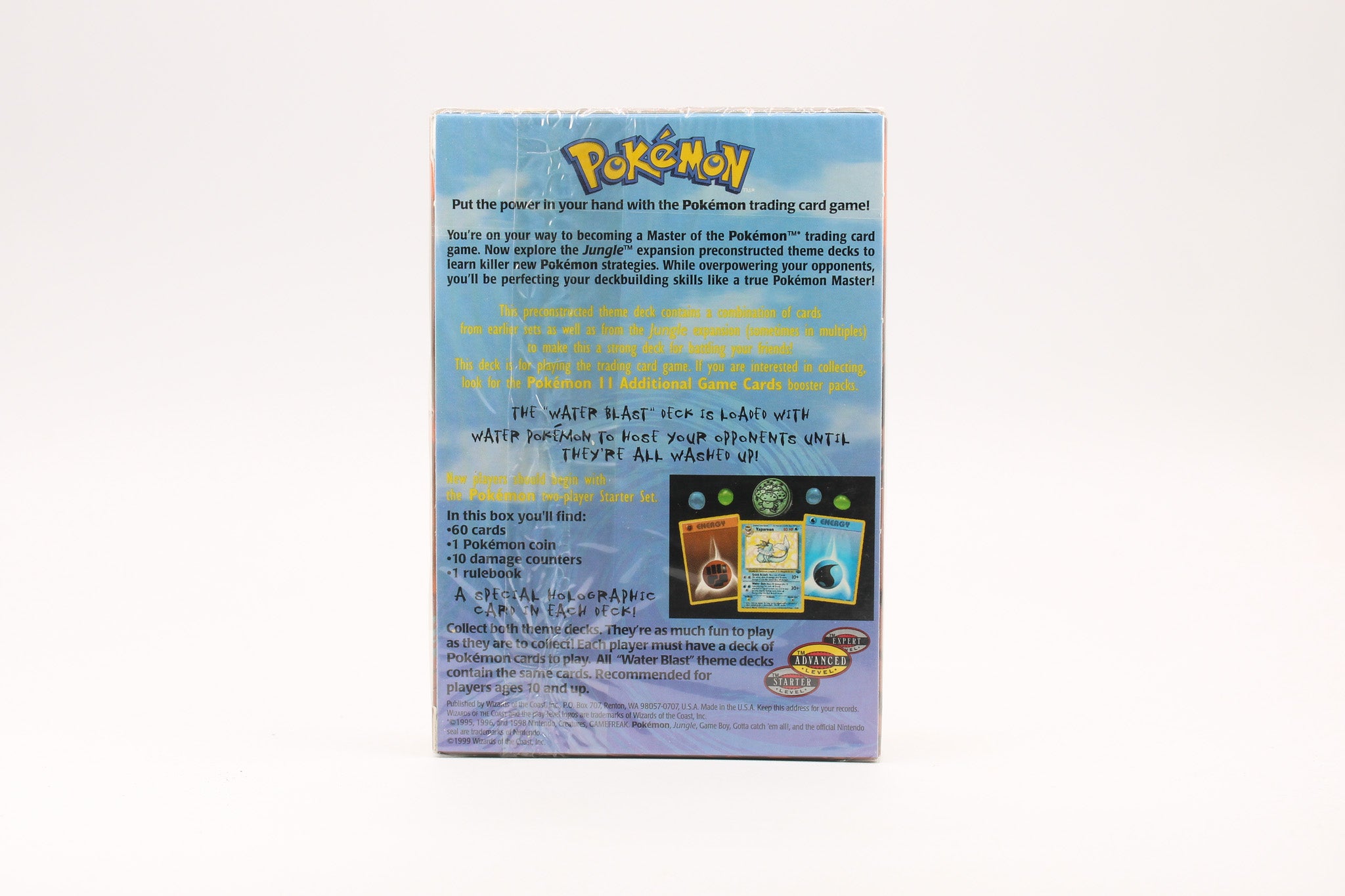 Pokemon TCG Jungle - Water Blast Theme Deck Factory - SEALED 1999