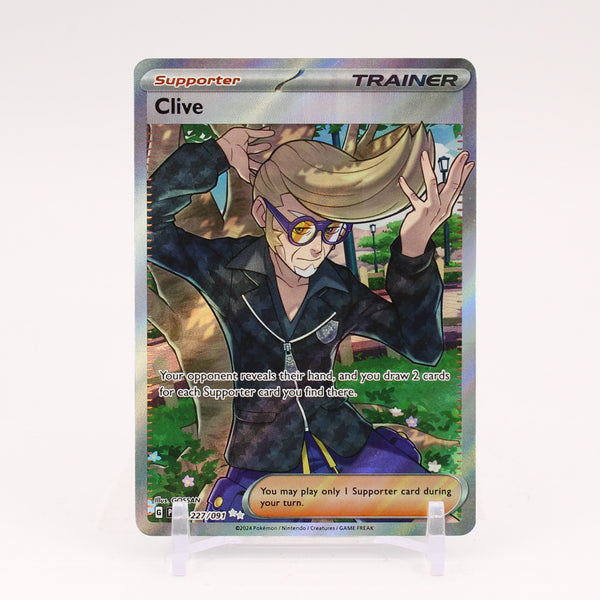 clive pokemon card price Clive - 227/091 Paldean Fates Full Art Trainer