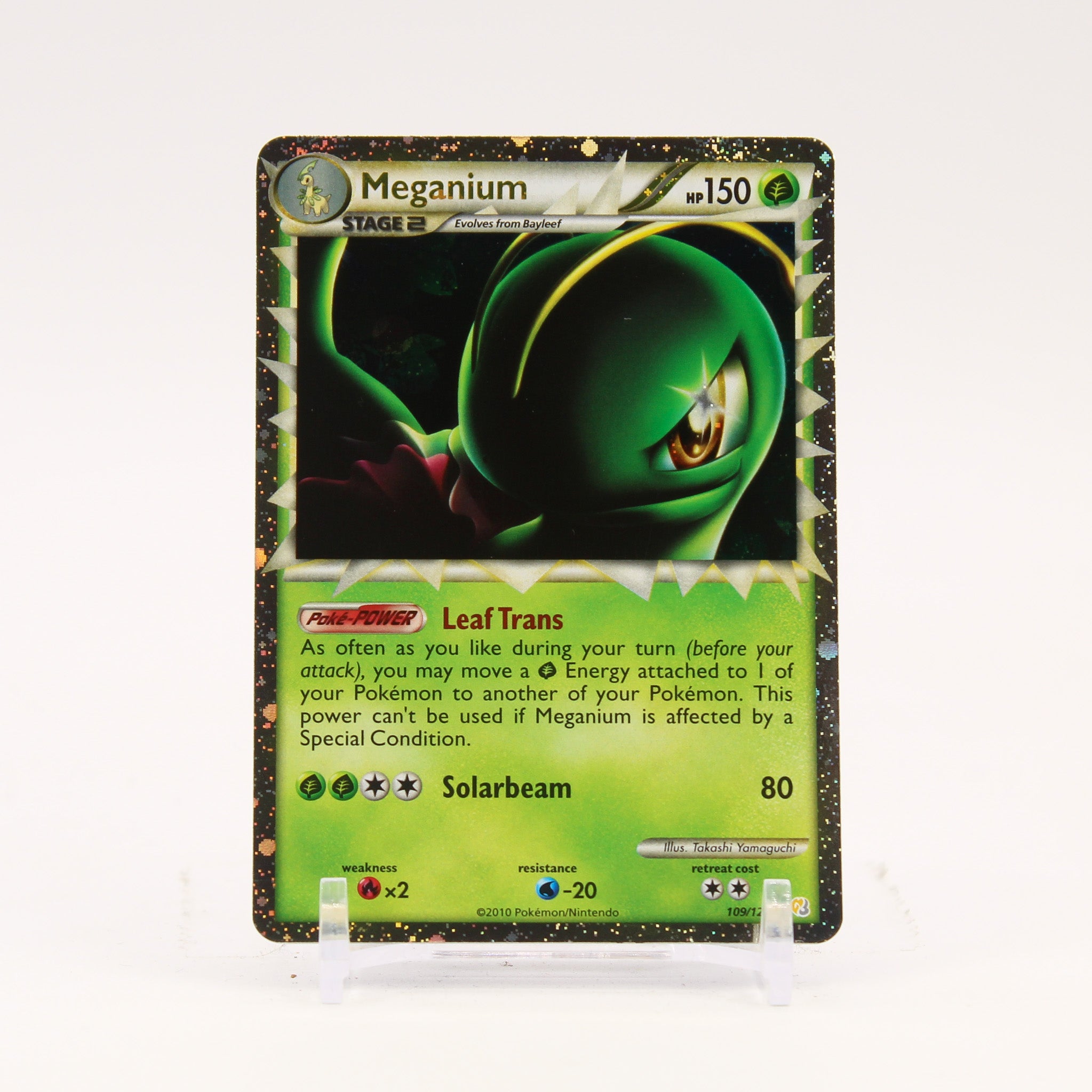 Meganium Prime - 109/123 HeartGold & SoulSilver Ultra Rare Holo Pokemon - NM/LP