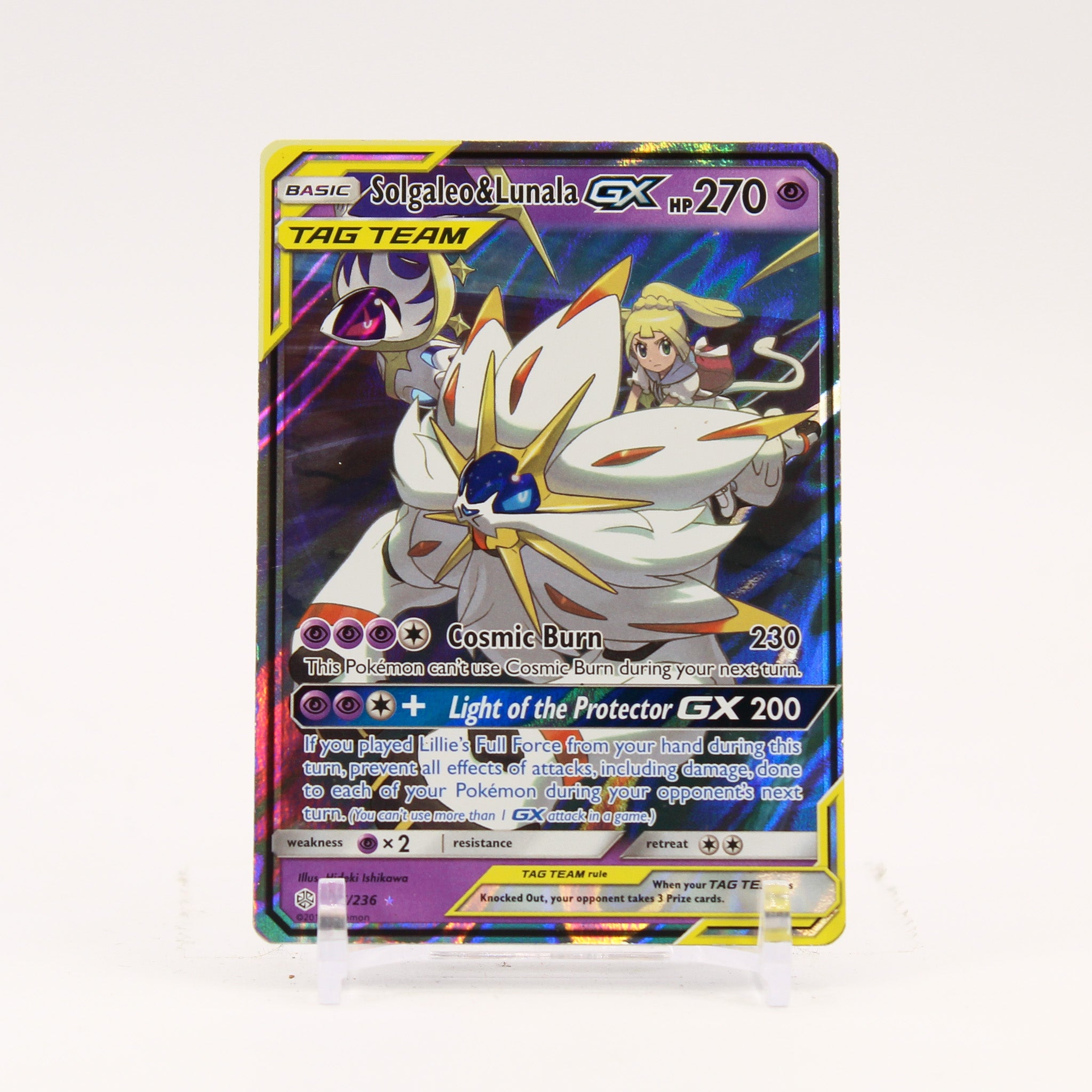 Solgaleo & Lunala GX - 75/236 Cosmic Eclipse Ultra Rare Pokemon - MP