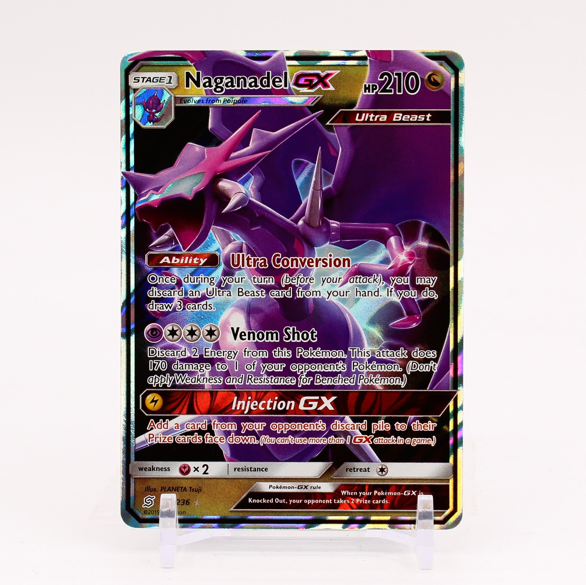 Naganadel GX - 160/236 Unified Minds Ultra Rare Pokemon - NM/MINT