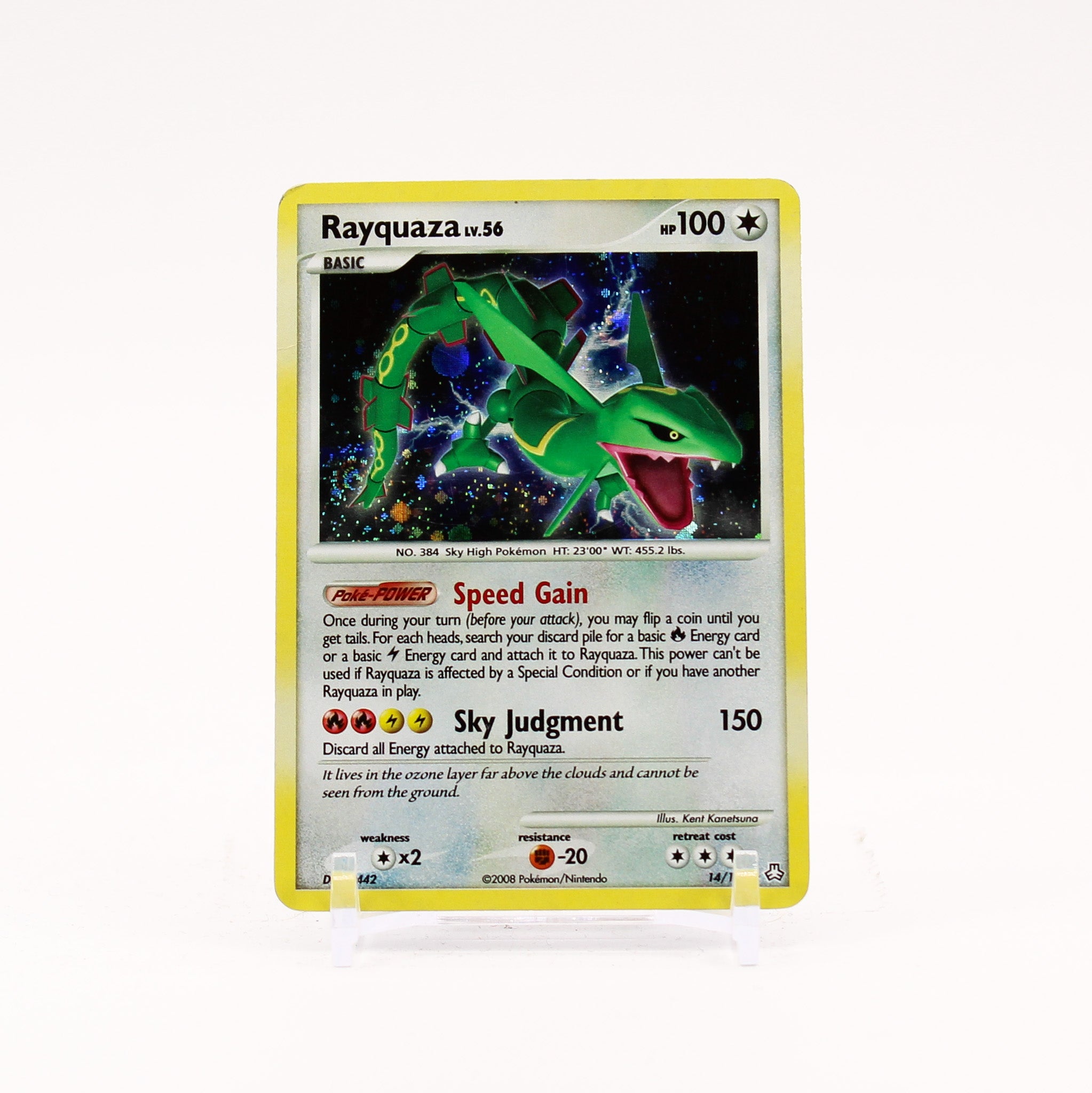 Rayquaza - 14/146 Legends Awakened Holo Rare SWIRL Pokemon - LP/MP