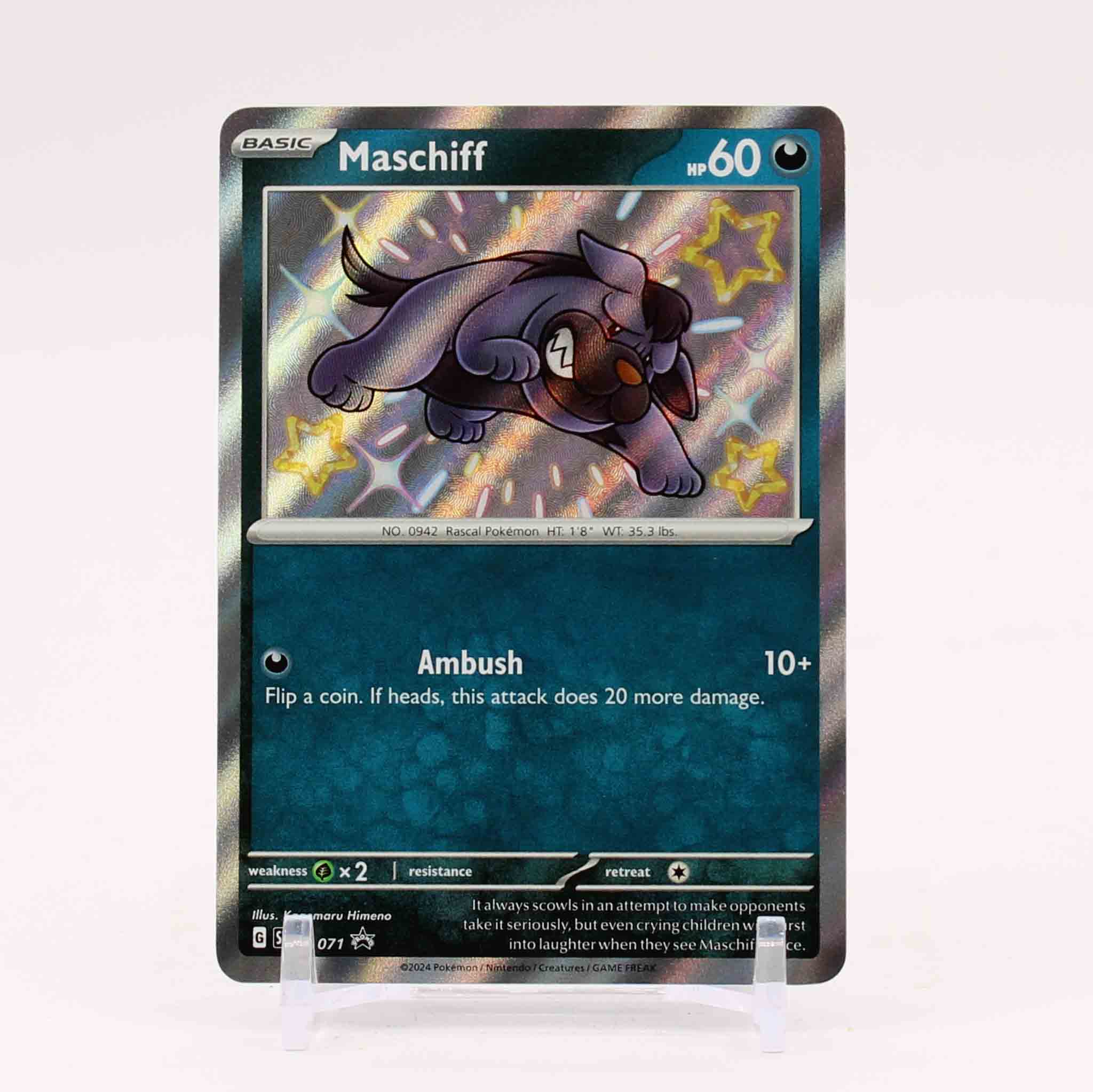 Maschiff - SVP071 Black Star Promo Baby Shiny Holo Pokemon - NM/MINT