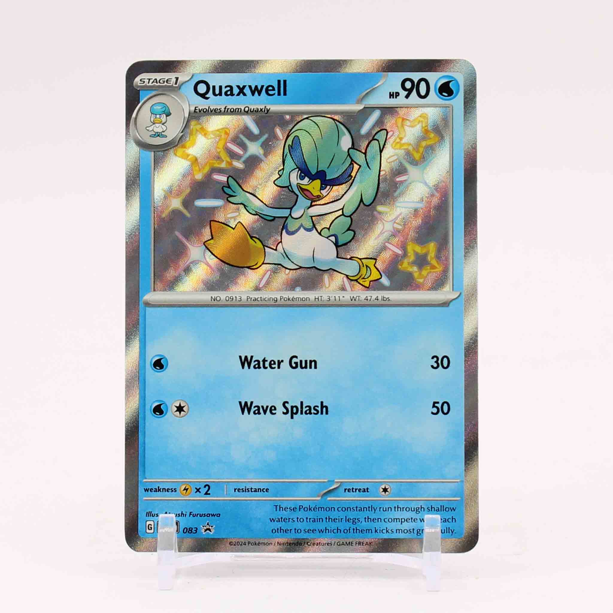 Quaxwell - SVP083 Black Star Promo Baby Shiny Holo Pokemon - NM/MINT