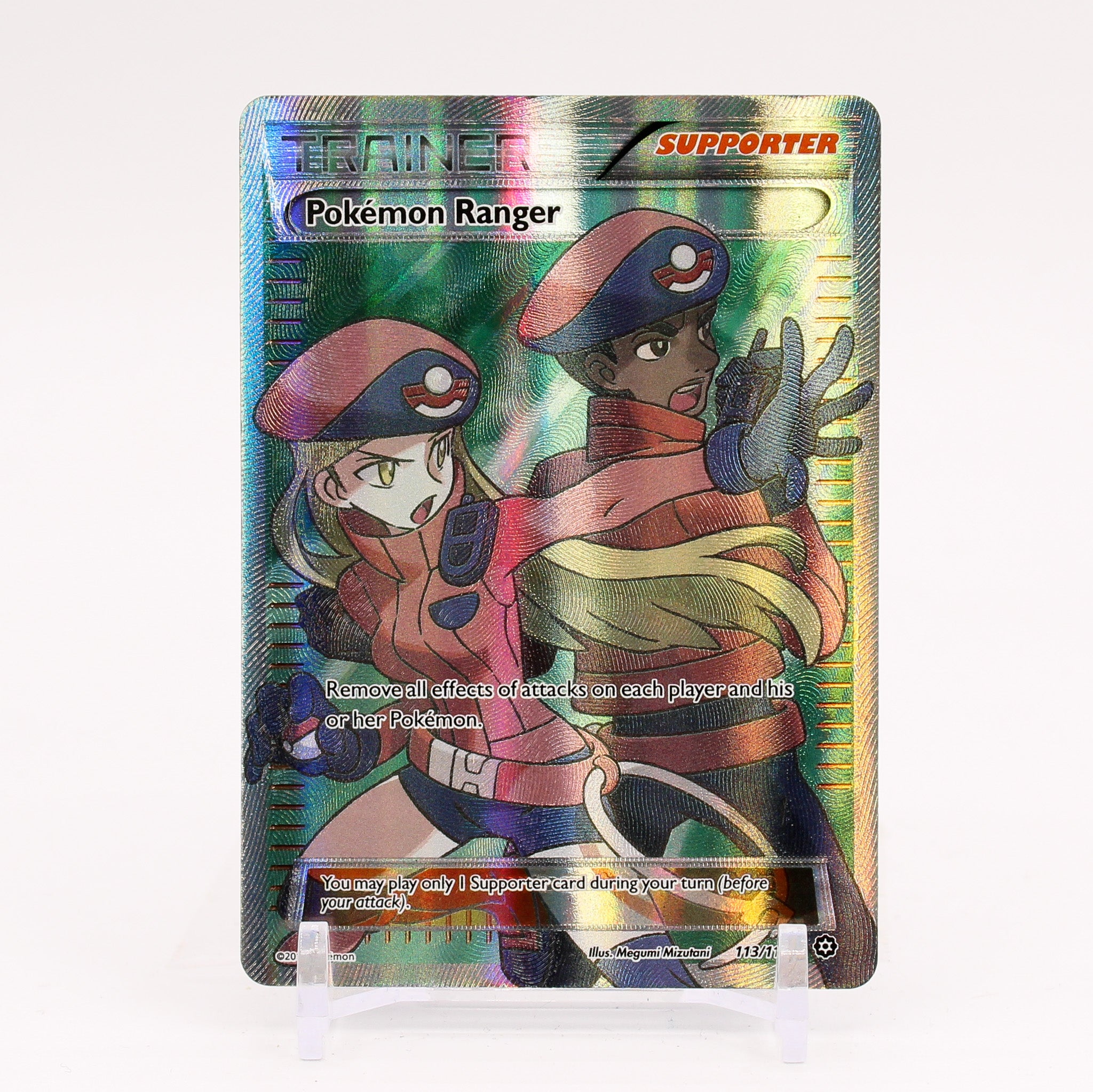 Pokemon Ranger - 113/114 Steam Siege Full Art Trainer - NM