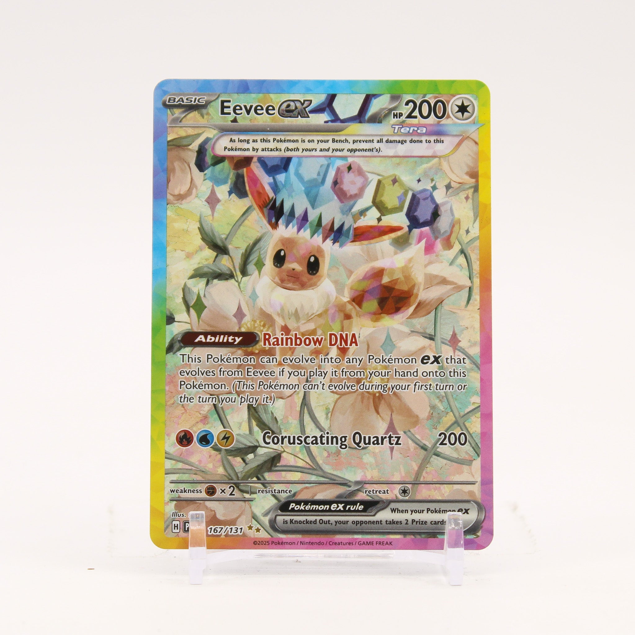 Eevee ex - 167/131 Prismatic Evolutions Special Illustration Pokemon - NM/LP