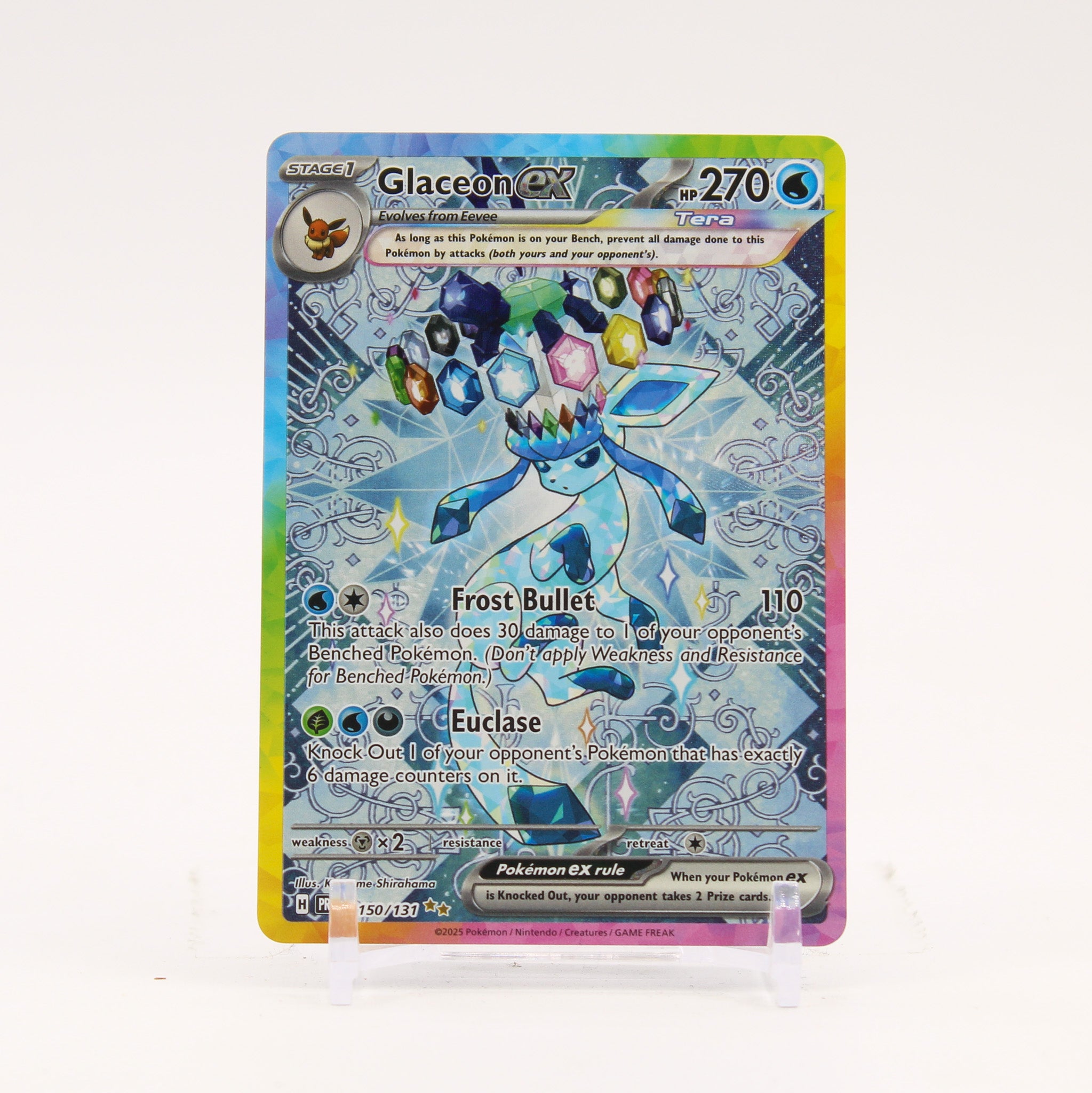 Glaceon ex - 150/131 Prismatic Evolutions Special Illustration Pokemon - NM