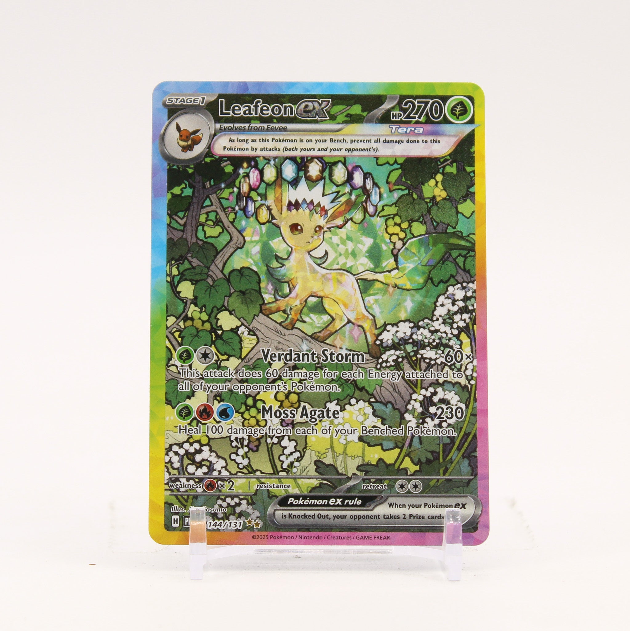 Leafeon ex - 144/131 Prismatic Evolutions Special Illustration Pokemon - NM/LP