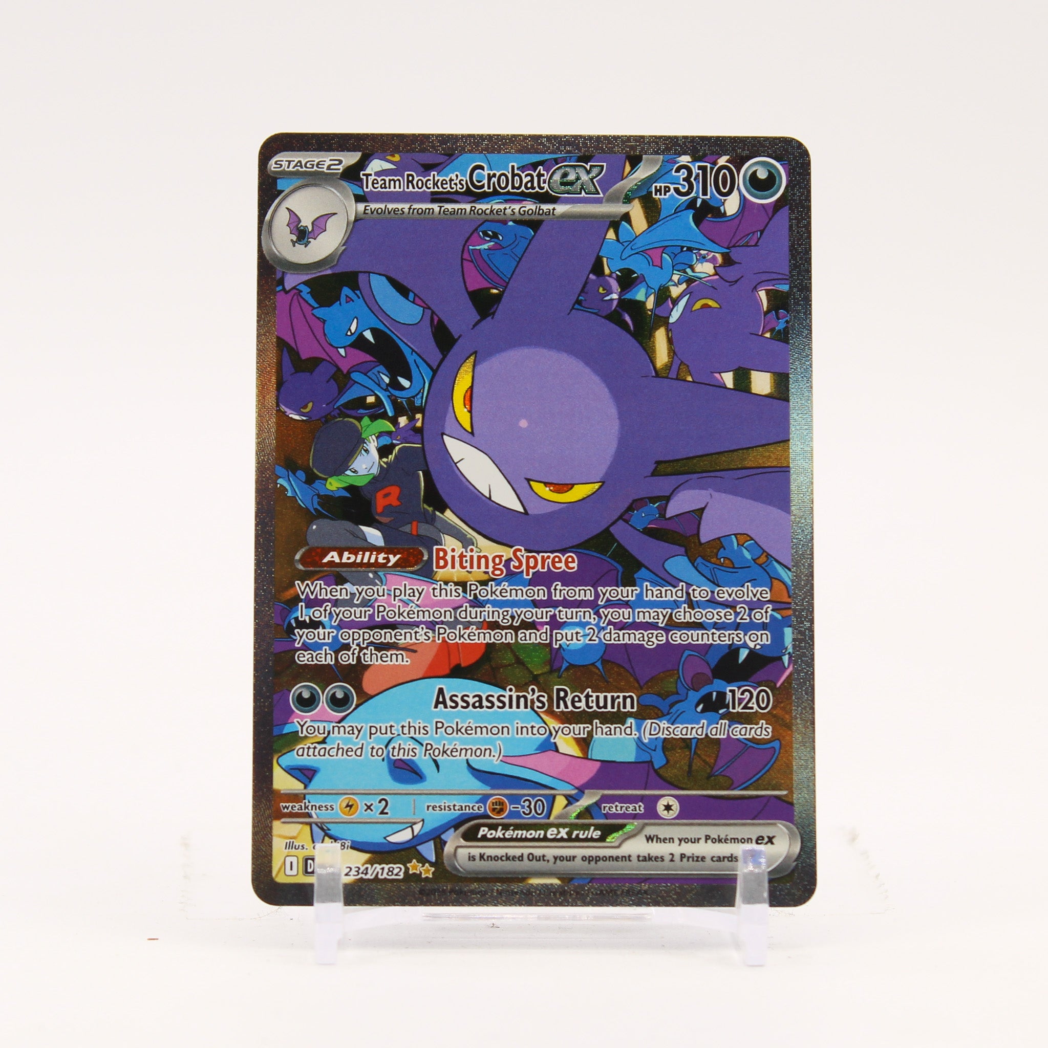 Team Rocket's Crobat ex - 234/182 Destined Rivals Special Illustration Pokemon - NM/MINT