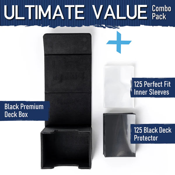 Deck Box + Sleeves - Invested Alliance Side Loading Deck Box 100+ - Black