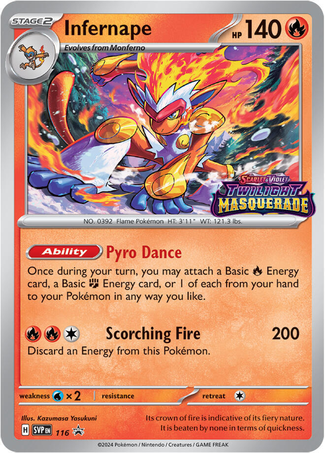 Infernape - SVP116 Black Star Prerelease Promo Pokemon - NM/MINT