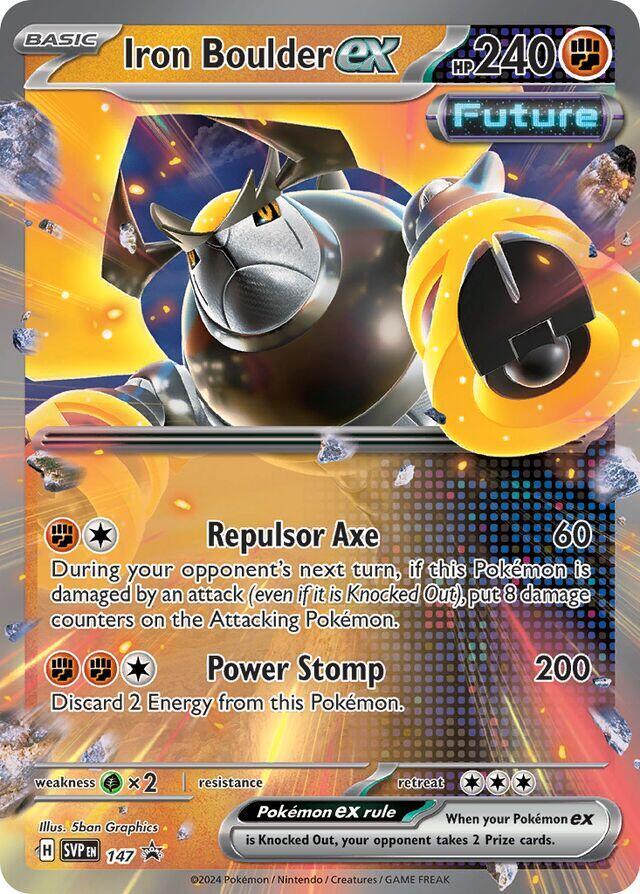 Iron Boulder ex - SVP147 Black Star Promo Pokemon - NM/MINT