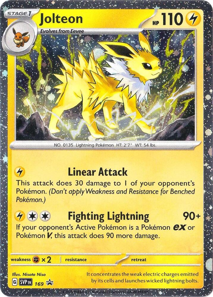 Jolteon - SVP169 Black Star Promo Cosmos Holo Pokemon - NM/MINT