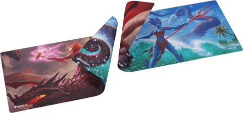 Gamegenic Double Sided Play Mat MTG Reality Fracture: Kiora of Salt and Sand/Kiora of Fire and Ashes