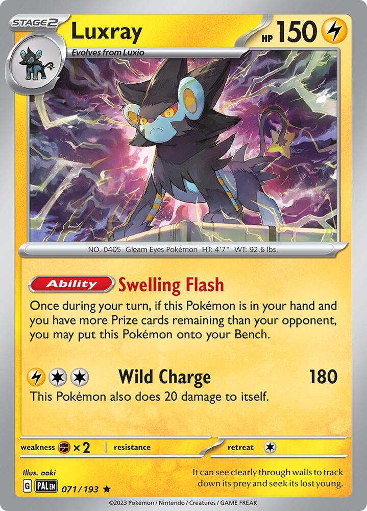 Luxray - 071/193 Paldea Evolved Cosmos Holo PROMO Pokemon - NM/MINT