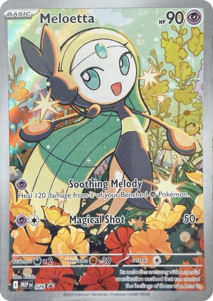 Meloetta - MEP026 Black Star Promo Illustration Rare Pokemon - NM/MINT