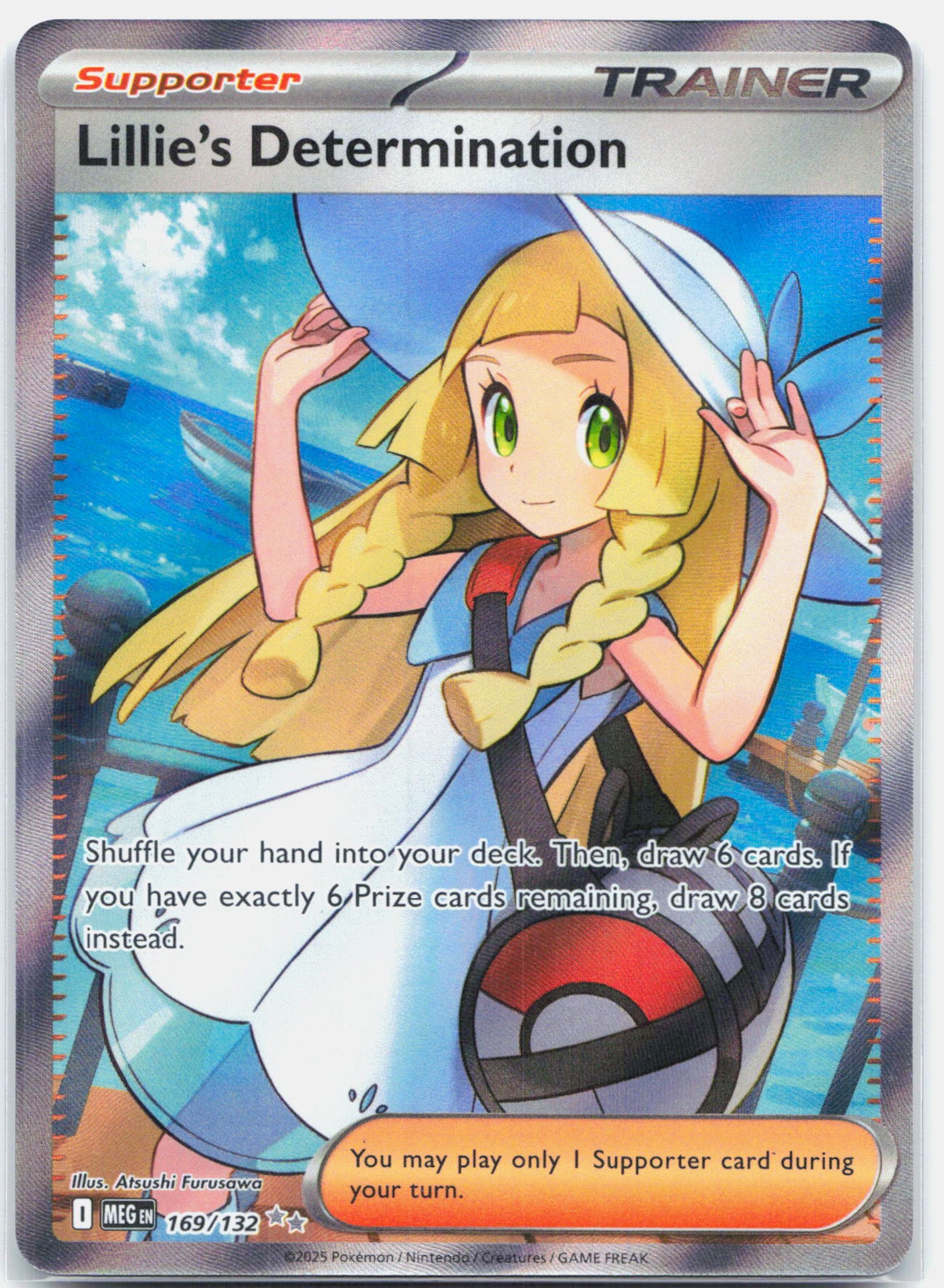 Lillie's Determination - 169/132 Mega Evolution Full Art Trainer - NM/LP