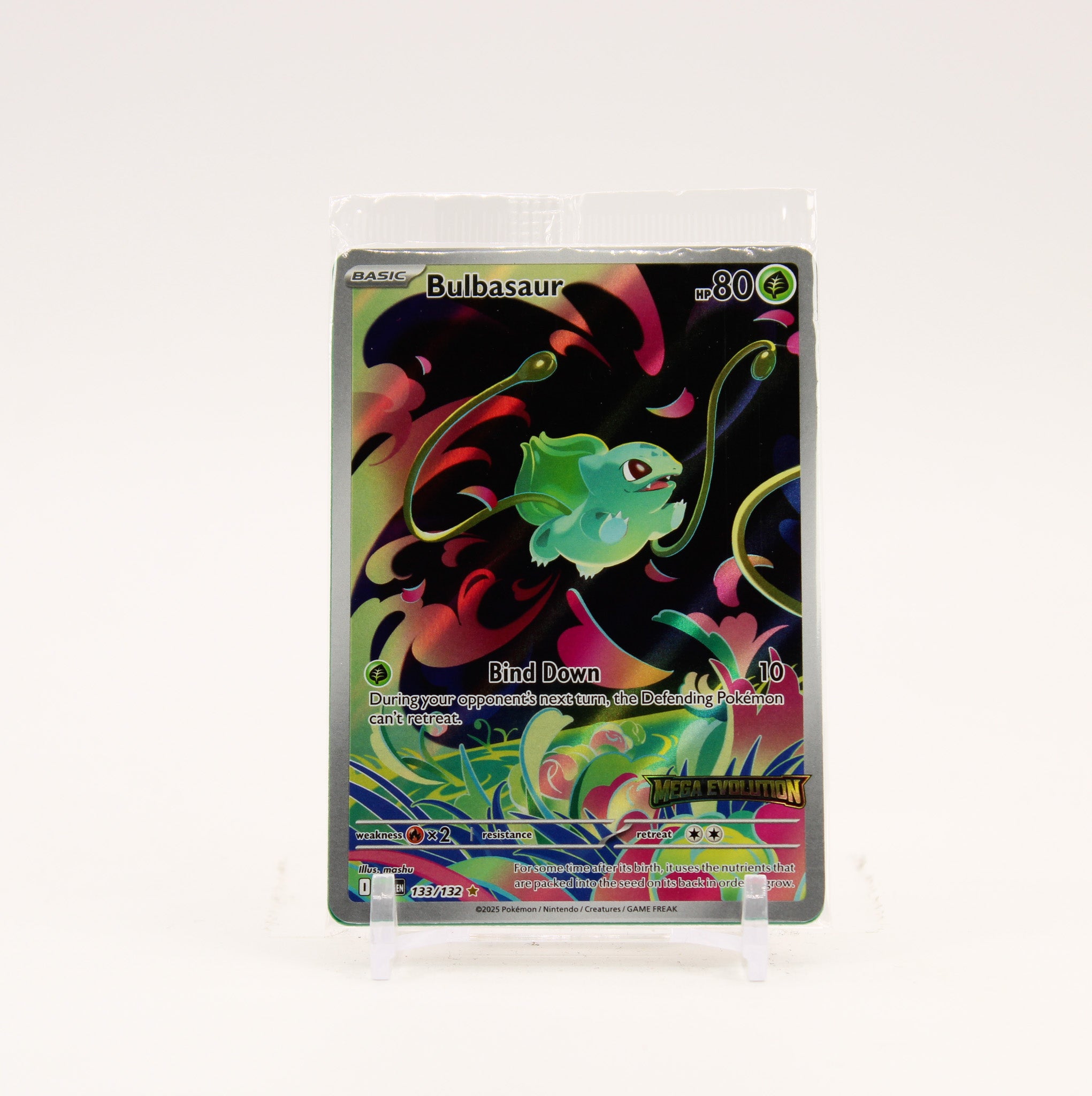 Bulbasaur - 133/132 SEALED Mega Evolution BOX TOPPER Promo Pokemon - NM/MINT