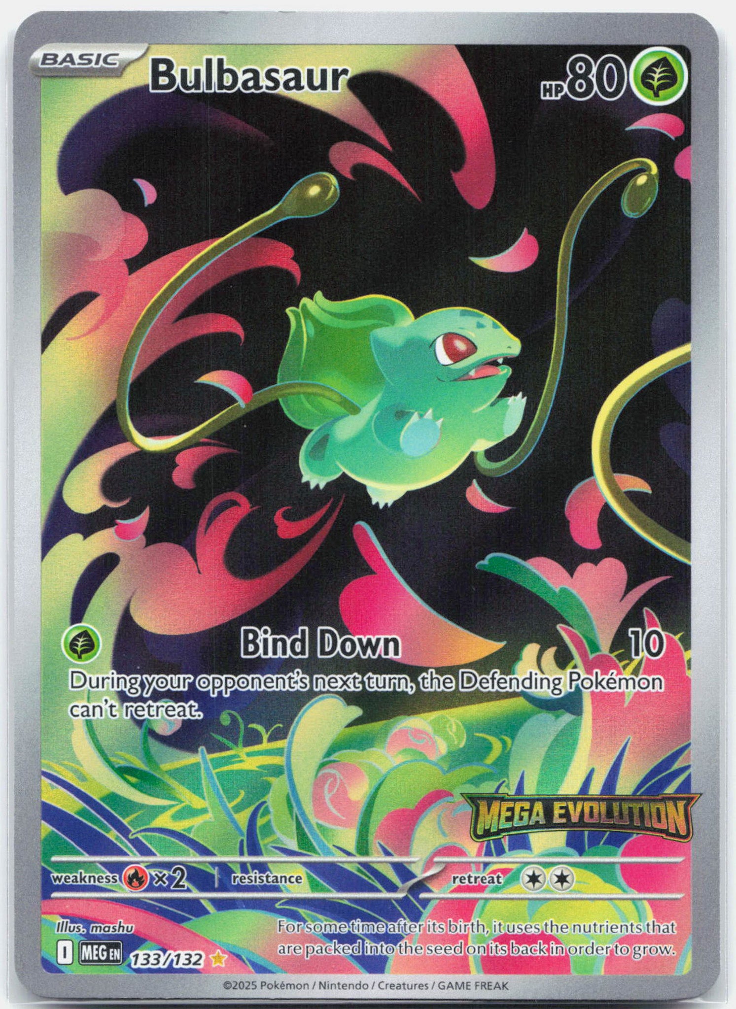 Bulbasaur - 133/132 Mega Evolution BOX TOPPER Promo Pokemon - NM/LP