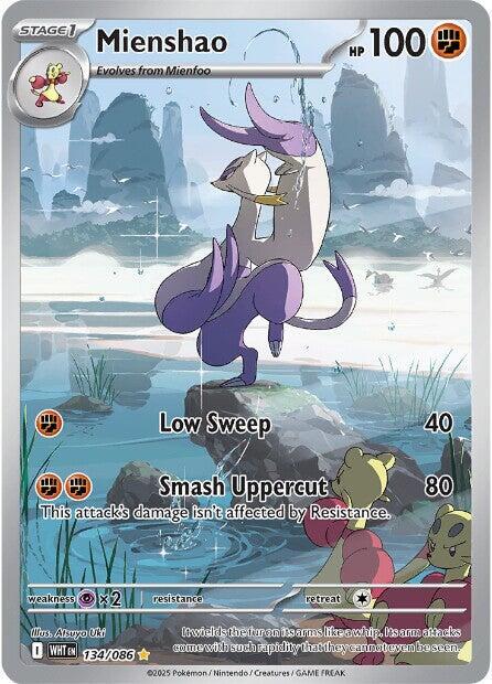 Mienshao - 134/086 White Flare Illustration Rare Pokemon - NM/MINT