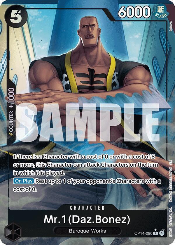 Mr. 1 Daz.Bonez - OP14-090 The Azure Sea's Seven R One Piece - NM/MINT