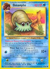 Omanyte - 52/62 Fossil Common Unlimited Pokemon - NM