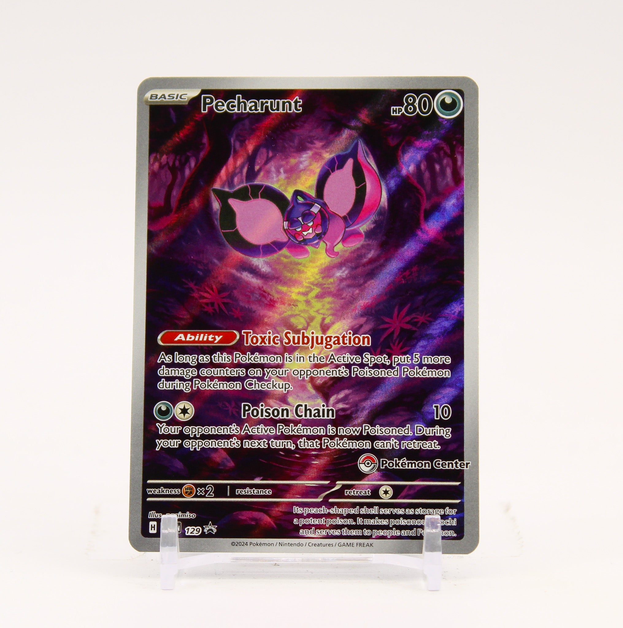 Pecharunt - SVP129 Shrouded Fable ETB POKEMON CENTER Promo Pokemon - NM