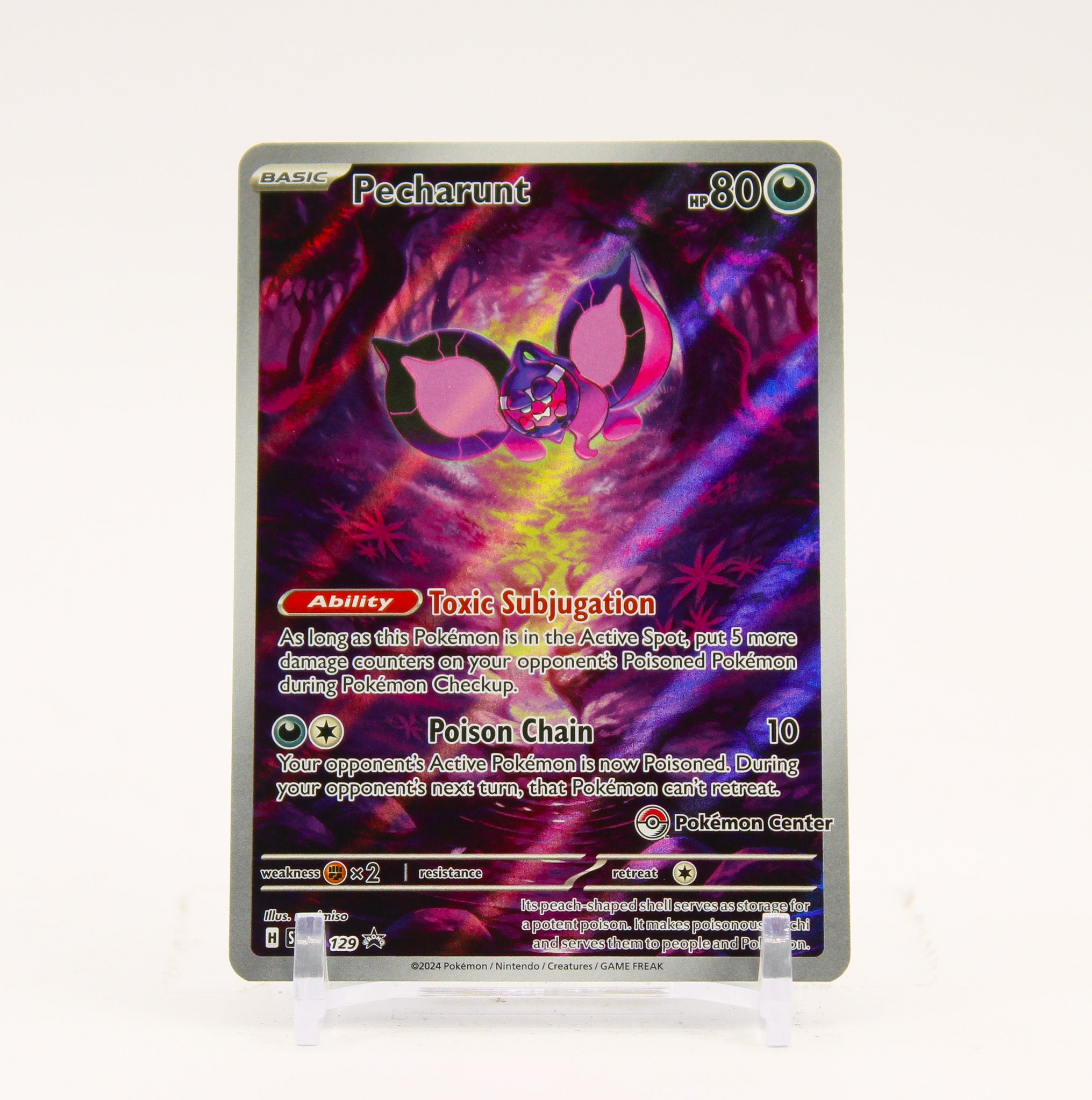 Pecharunt - SVP129 Shrouded Fable ETB POKEMON CENTER Promo Pokemon - NM/LP