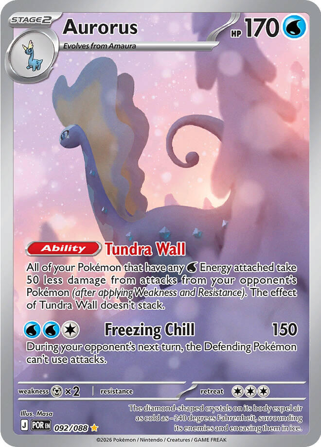 Aurorus - 092/088 Perfect Order Illustration Rare Pokemon - NM/MINT