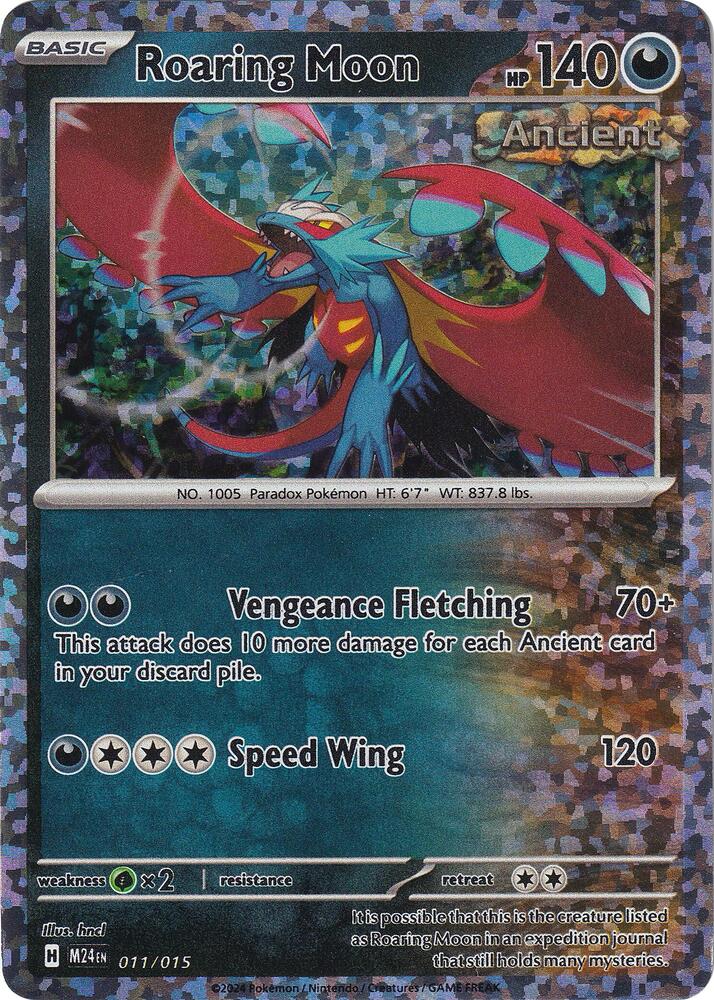 Roaring Moon - 011/015 Mcdonald's 2024 Cosmos Holo Pokemon - NM/MINT