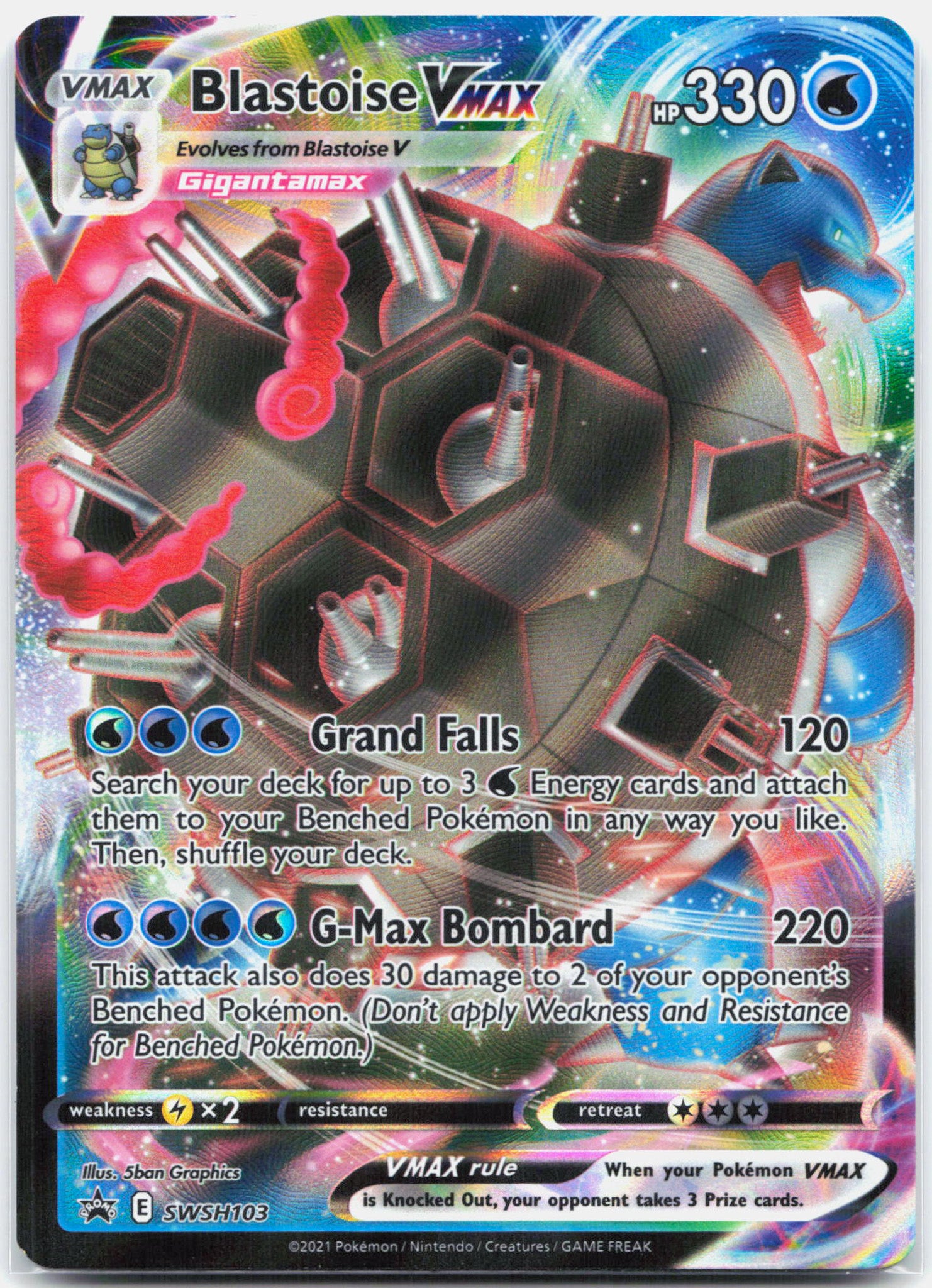 Blastoise Vmax - SWSH103 Black Star Promo Pokemon - NM