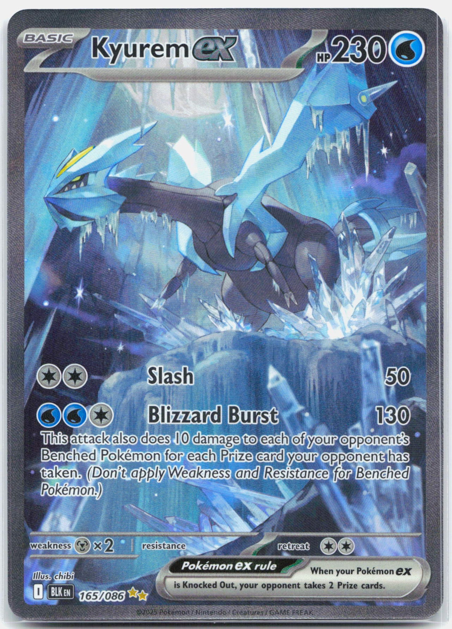 Kyurem ex - 165/086 Black Bolt Special Illustration Rare Pokemon - NM/MINT
