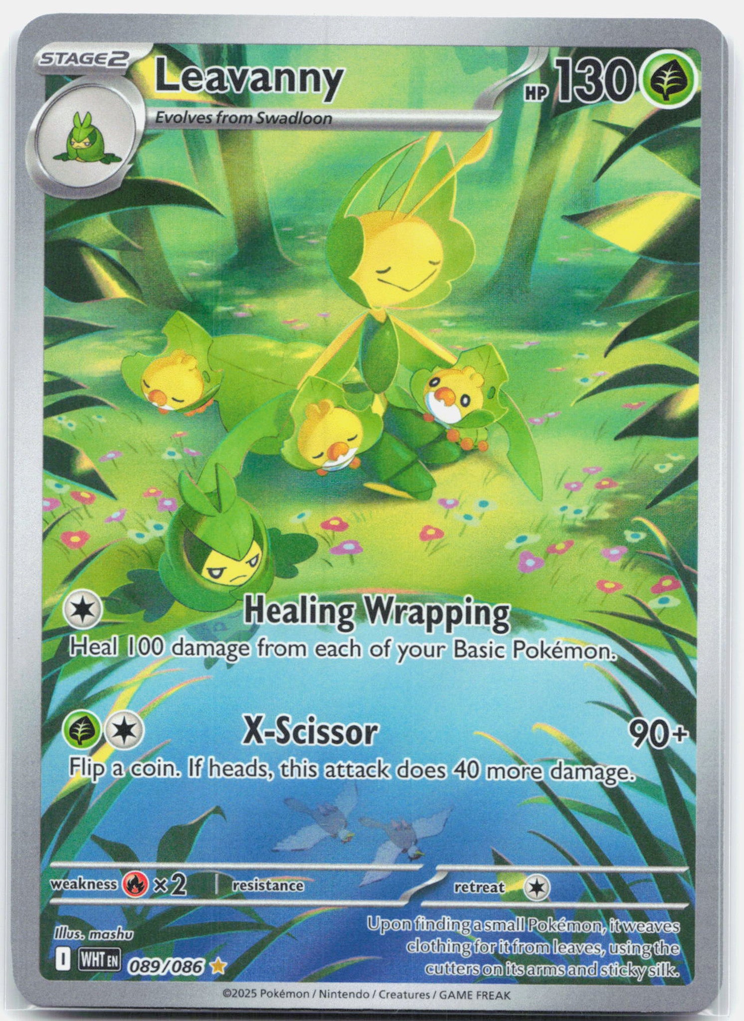 Leavanny - 089/086 White Flare Illustration Rare Pokemon - NM