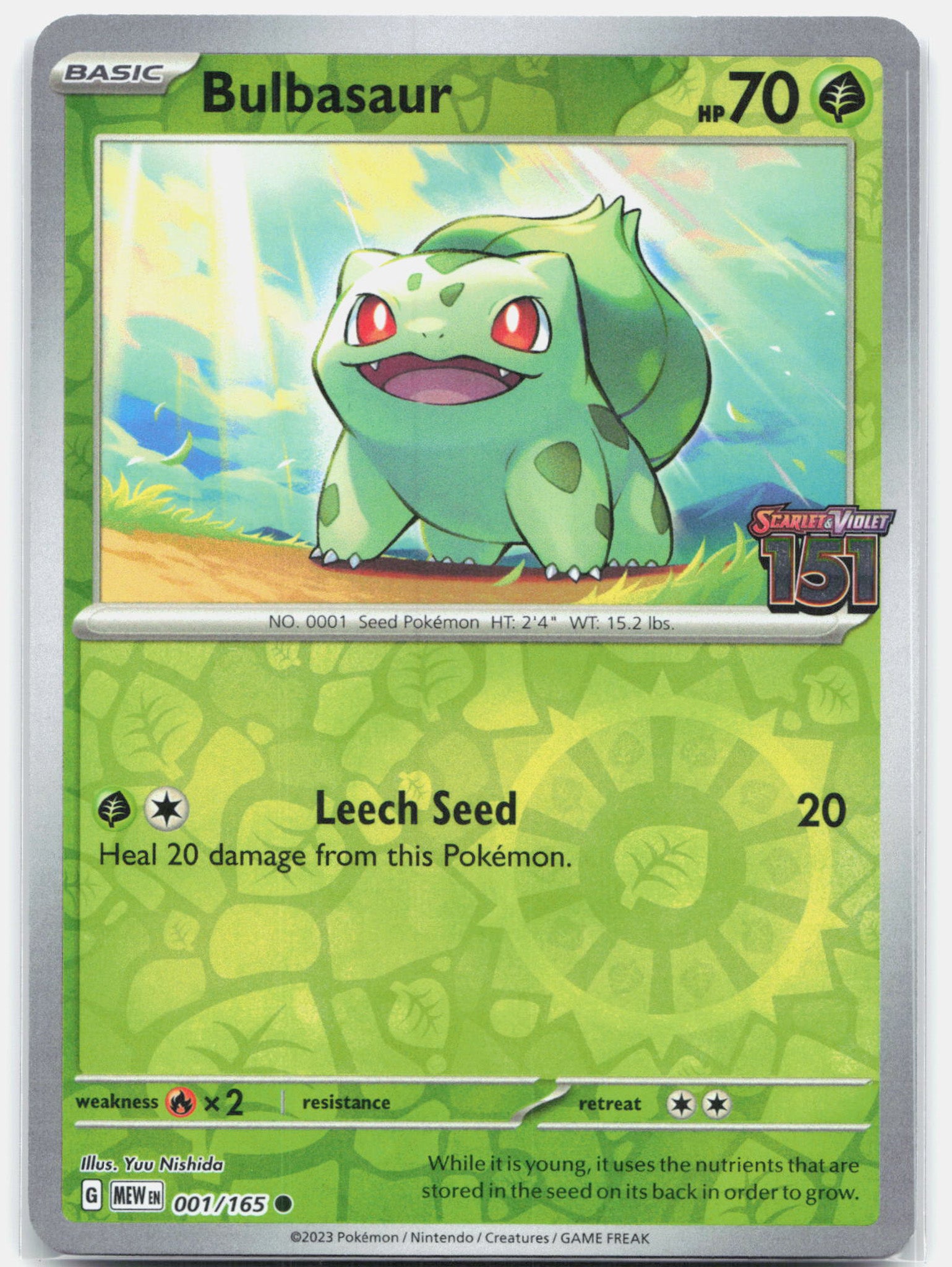 Bulbasaur - 001/165 151 Best Buy Stamped Promo Pokemon - LP