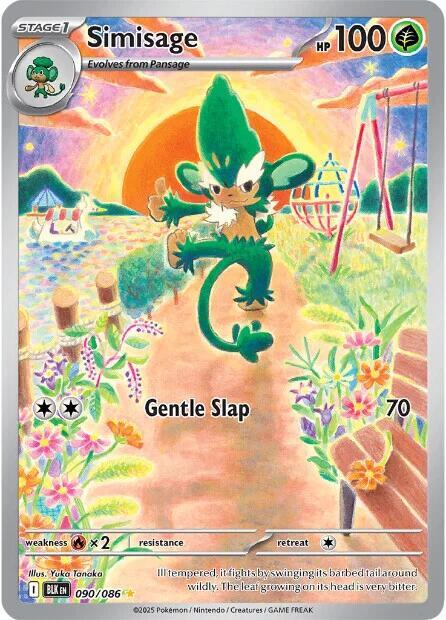 Simisage - 090/086 Black Bolt Illustration Rare Pokemon - NM/MINT