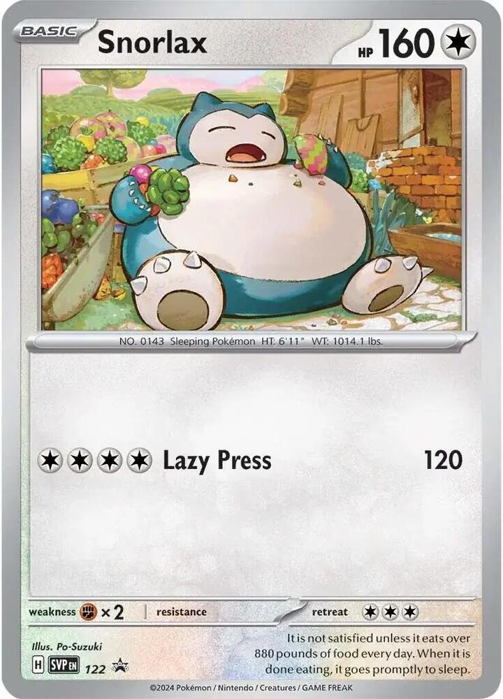 Snorlax - SVP122 Cosmos Holo Promo Pokemon - NM/MINT