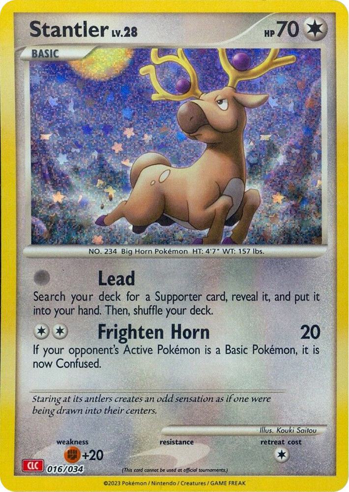 Stantler - 016/034 CLC TCG Classic Pokemon - NM/MINT