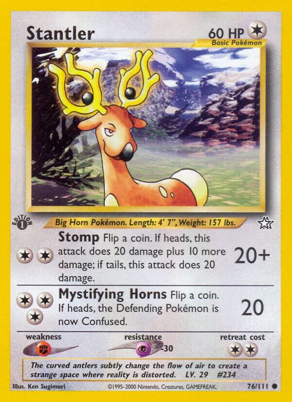 Stantler - 76/111 Neo Genesis First Edition Common Pokemon - NM