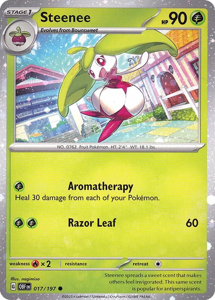 Steenee - 017/197 Obsidian Flames Cosmos Holo PROMO Pokemon - NM/MINT