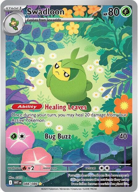 Swadloon - 088/086  White Flare Illustration Rare pokemon - NM/MINT