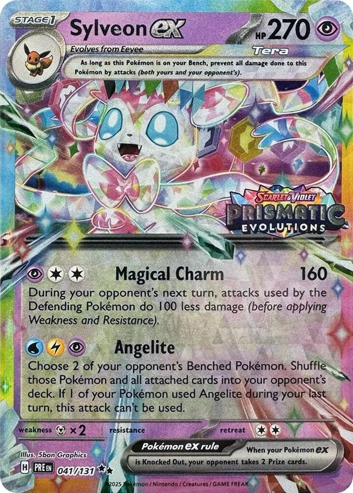 Sylveon ex - 041/131 Prismatic Evolution Surprise Box Promo Pokemon - NM/MINT