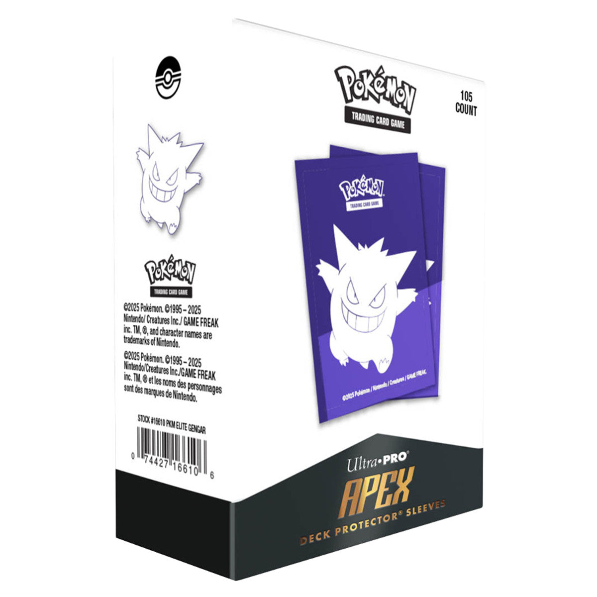 Pokemon Apex Deck Protector Sleeves - Ultra PRO Elite Series - Gengar