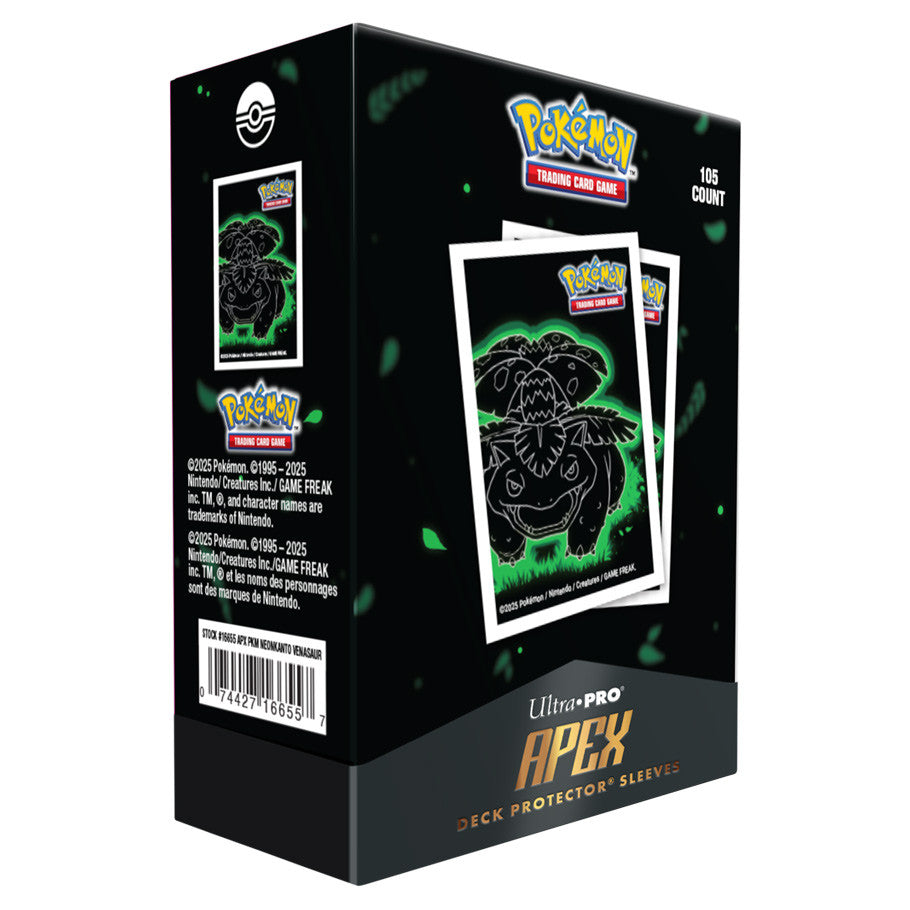 Pokemon Apex Deck Protector Sleeves - Ultra PRO Elite Series - Neon Kanto: Venusaur