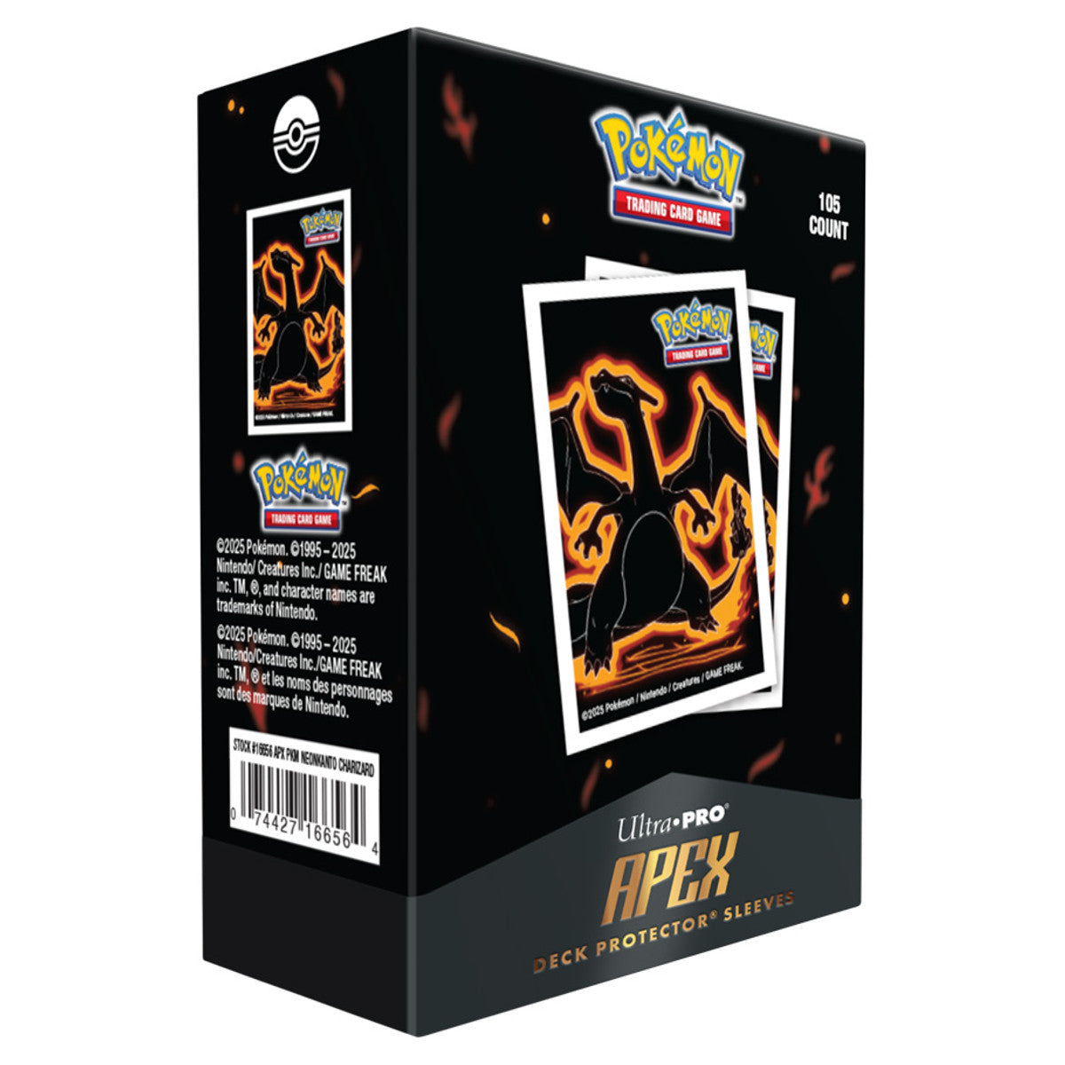 Pokemon Apex Deck Protector Sleeves - Ultra PRO Elite Series - Neon Kanto: Charizard